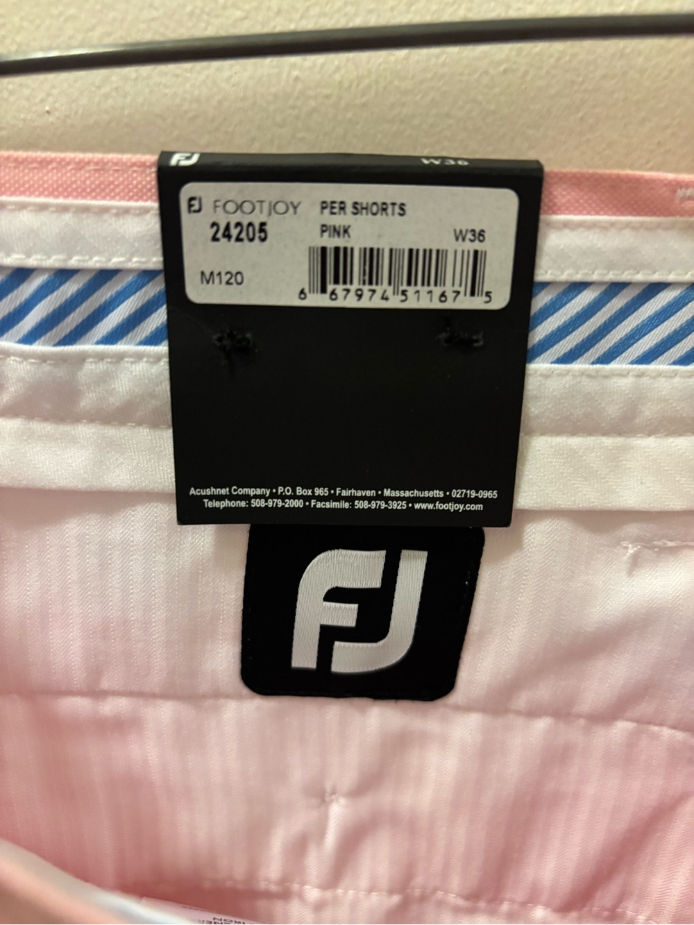 FootJoy Men's Pink Flat-Front Golf Shorts Size 36 - Picture 6 of 10
